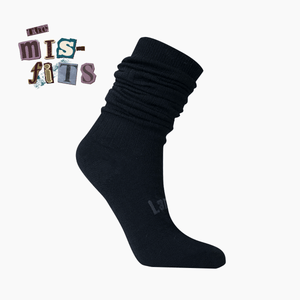 Lamington Merino Wool Socks in black, made in New Zealand.