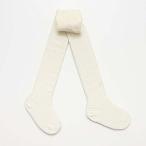 Merino Wool Cable Tights | BABY + CHILD | Natural