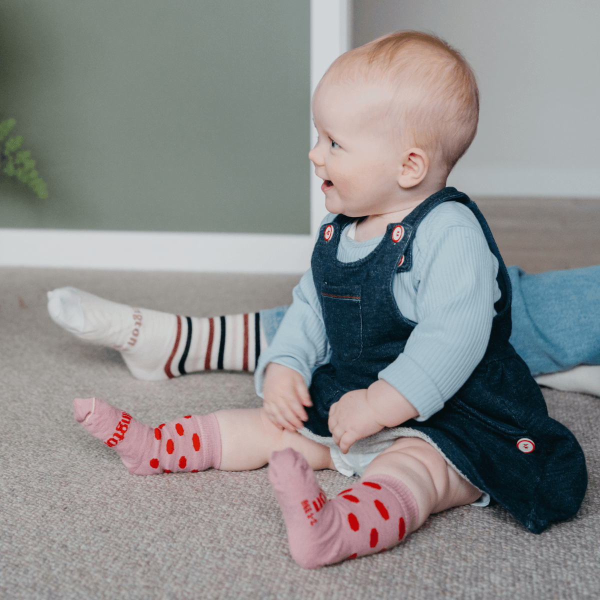 Merino Wool Crew Socks | BABY | Cherry