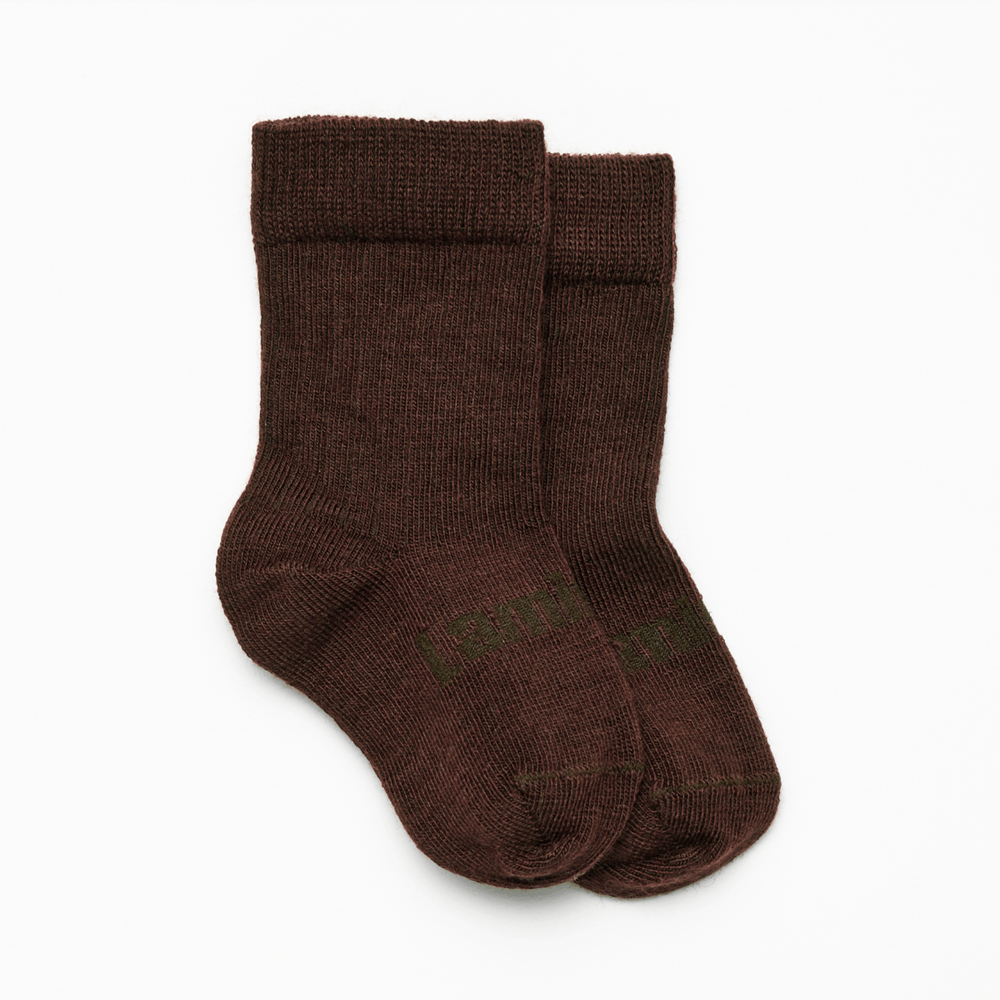 Merino Wool Crew Socks | BABY | Cacao