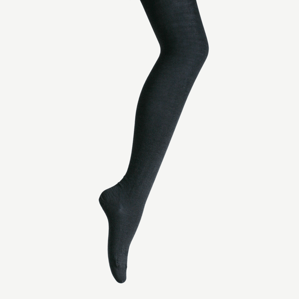 womens merino wool  tights in charcoal