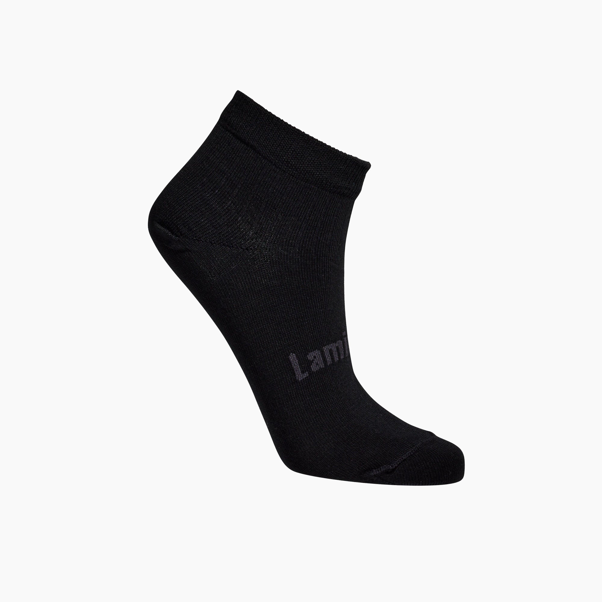 Black merino wool ankle socks for sport by Lamington NZ