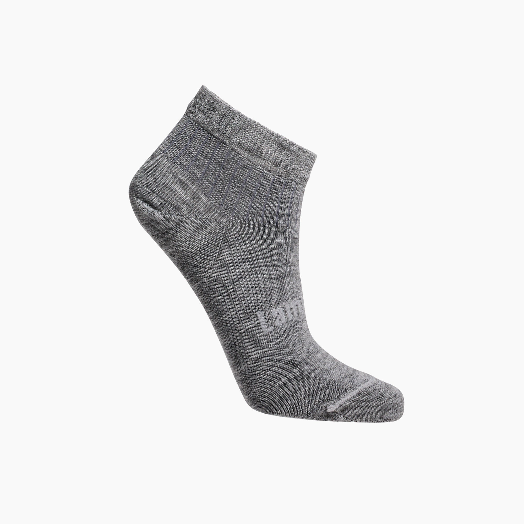 Grey merino wool ankle socks for sport by Lamington NZ