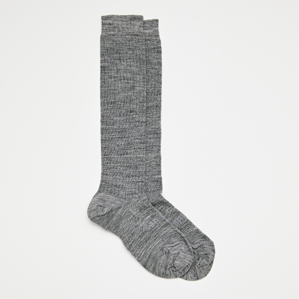 merino wool knee-high woman socks grey school nz