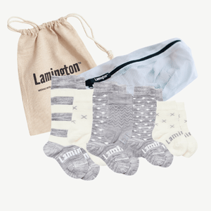 baby shower gift merino socks nz grey
