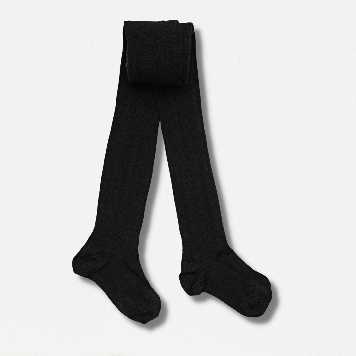 black merino wool children's tights