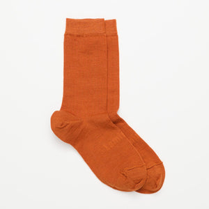 rust merino wool crew socks woman nz